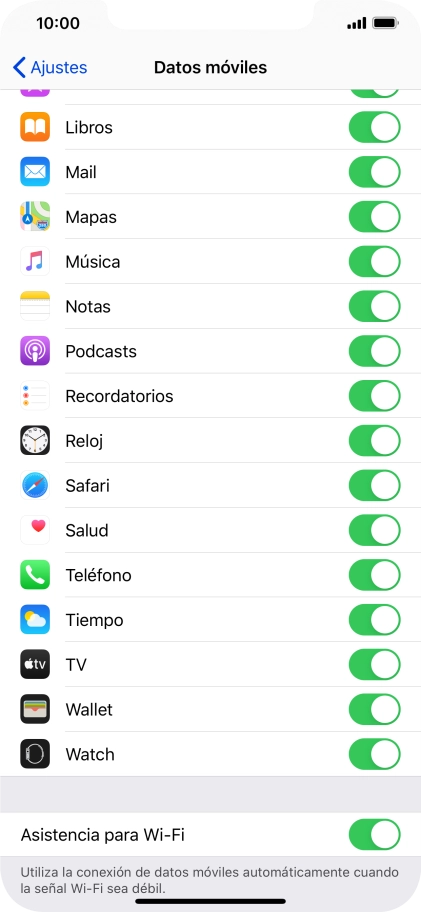 Desliza el dedo hacia arriba desde la parte inferior de la pantalla para terminar y volver a la pantalla de inicio.