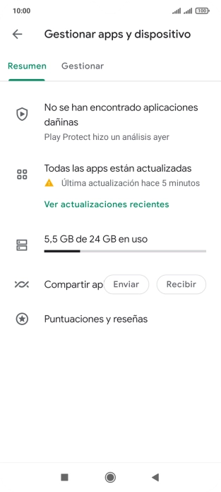 Pulsa Gestionar. Pulsa Gestionar.