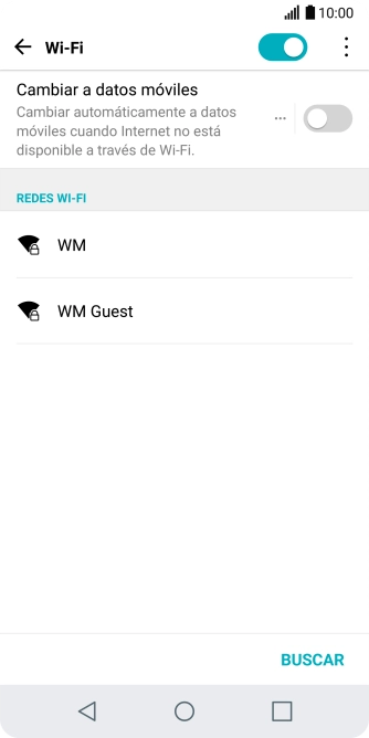 Pulsa la red wifi deseada.