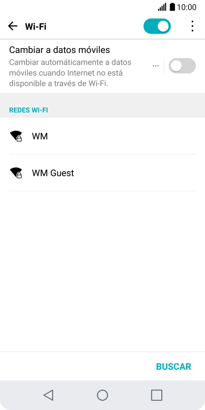 Pulsa la red wifi deseada.