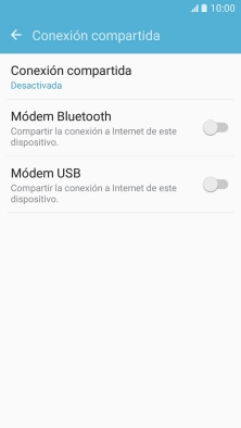 Pulsa Conexión compartida.