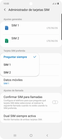 Pulsa el ajuste deseado. Pulsa el ajuste deseado.