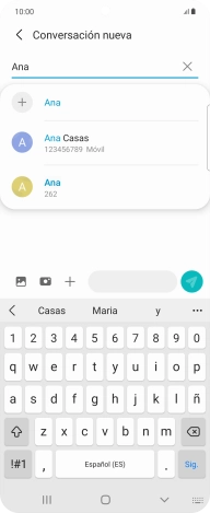 Pulsa el contacto deseado. Pulsa el contacto deseado.