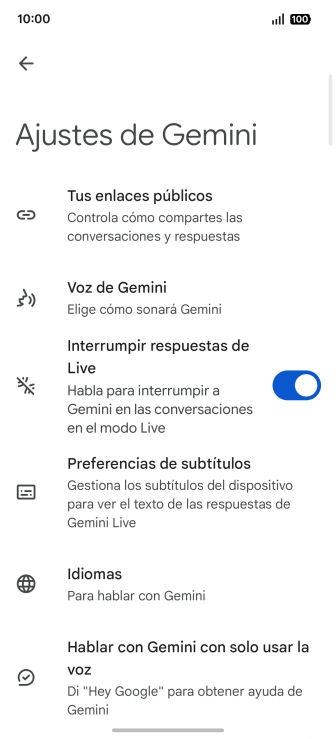 Sigue las indicaciones de la pantalla para seleccionar los ajustes deseados. Sigue las indicaciones de la pantalla para seleccionar los ajustes deseados.