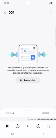 Pulsa Transcribir y espera a que aparezca la transcripción. Pulsa Transcribir y espera a que aparezca la transcripción.