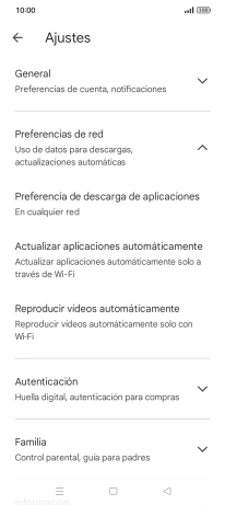Pulsa Actualizar aplicaciones automáticamente. Pulsa Actualizar aplicaciones automáticamente.