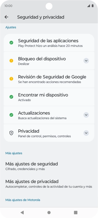 Pulsa Más ajustes de seguridad. Pulsa Más ajustes de seguridad.
