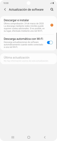 Pulsa Descargar e instalar. Si hay una versión de software nueva disponible, aparecerá ahora en la pantalla. Sigue las indicaciones de la pantalla para actualizar el software del teléfono. Pulsa Descargar e instalar. Si hay una versión de software nueva disponible, aparecerá ahora en la pantalla. Sigue las indicaciones de la pantalla para actualizar el software del teléfono.