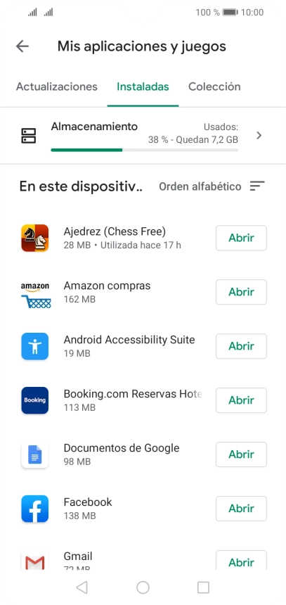 Pulsa la app deseada. Pulsa la app deseada.