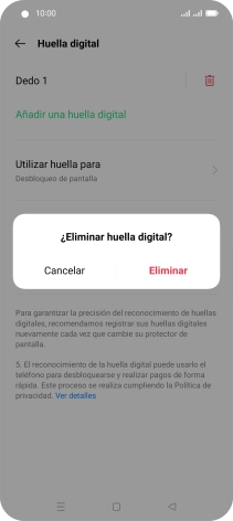 Pulsa Eliminar.