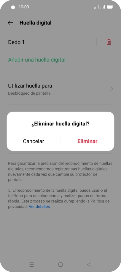 Pulsa Eliminar.