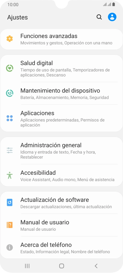 Pulsa Mantenimiento del dispositivo. Pulsa Mantenimiento del dispositivo.