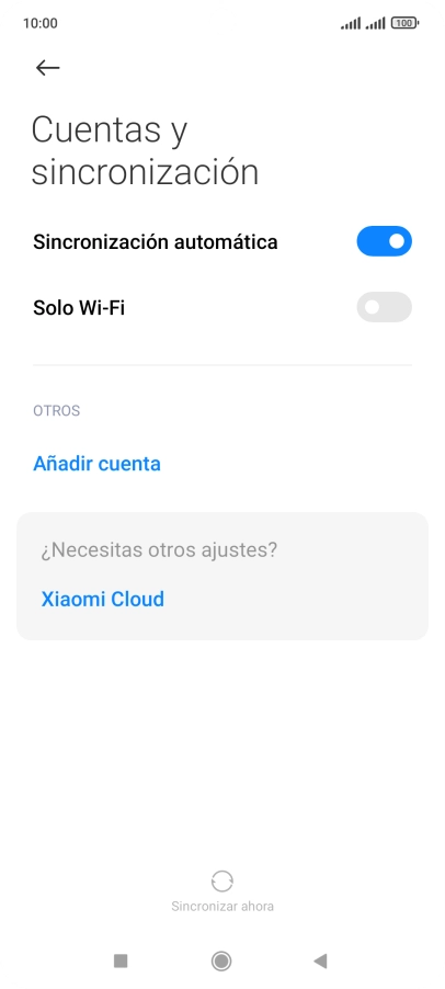 Pulsa Añadir cuenta. Pulsa Añadir cuenta.