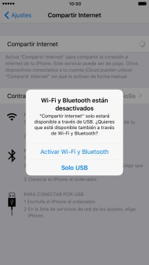 Pulsa Activar Wi-Fi y Bluetooth.