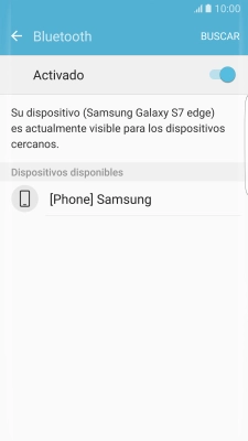 Pulsa el dispositivo Bluetooth deseado y sigue las indicaciones de la pantalla para vincular el dispositivo al teléfono. Pulsa el dispositivo Bluetooth deseado y sigue las indicaciones de la pantalla para vincular el dispositivo al teléfono.