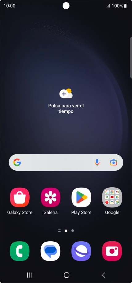 Desliza dos dedos hacia abajo desde la parte superior de la pantalla.