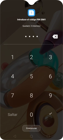 Si lo solicita el teléfono, introduce el código PIN y pulsa el icono de aceptar. Si lo solicita el teléfono, introduce el código PIN y pulsa el icono de aceptar.