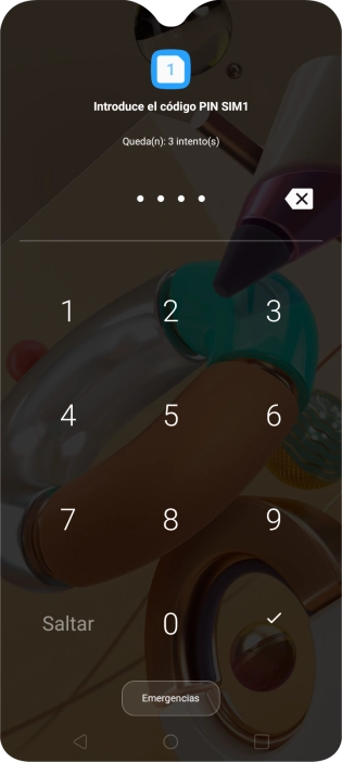 Si lo solicita el teléfono, introduce el código PIN y pulsa el icono de aceptar. Si lo solicita el teléfono, introduce el código PIN y pulsa el icono de aceptar.