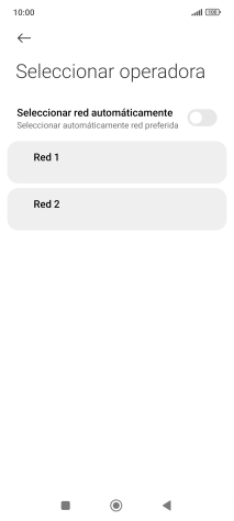 Pulsa la red deseada. Pulsa la red deseada.