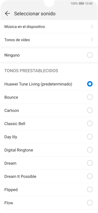 Pulsa Música en el dispositivo. Pulsa Música en el dispositivo.