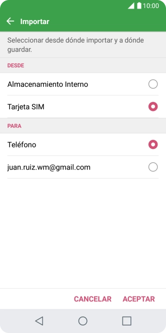 Pulsa Teléfono.