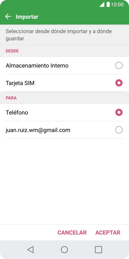 Pulsa Teléfono.