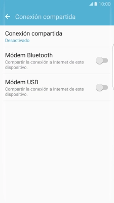 Pulsa Conexión compartida. Pulsa Conexión compartida.