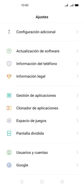 Pulsa Usuarios y cuentas. Pulsa Usuarios y cuentas.