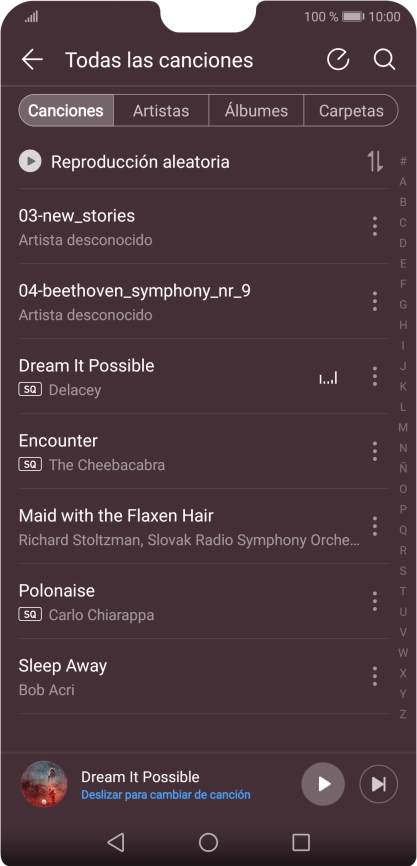 Pulsa la categoría deseada. Pulsa la categoría deseada.