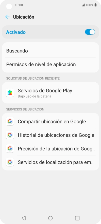 Pulsa Permisos de nivel de aplicación.