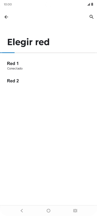 Pulsa la red deseada y espera mientras el teléfono busca la red. Pulsa la red deseada y espera mientras el teléfono busca la red.