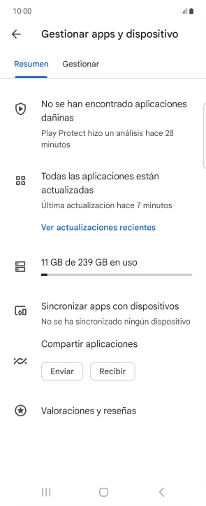 Pulsa Gestionar.