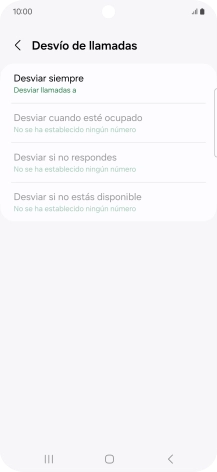 Pulsa el tipo de desvío deseado. Pulsa el tipo de desvío deseado.