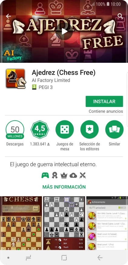 Pulsa INSTALAR y sigue las indicaciones de la pantalla para instalar la app. Pulsa INSTALAR y sigue las indicaciones de la pantalla para instalar la app.