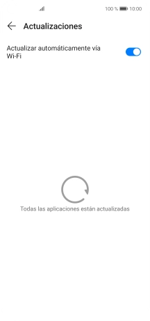 Para activar la actualización automática de apps a través de wifi, pulsa el indicador junto a Para activar la actualización automática de apps a través de wifi, pulsa el indicador junto a