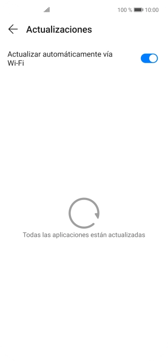 Para activar la actualización automática de apps a través de wifi, pulsa el indicador junto a Para activar la actualización automática de apps a través de wifi, pulsa el indicador junto a
