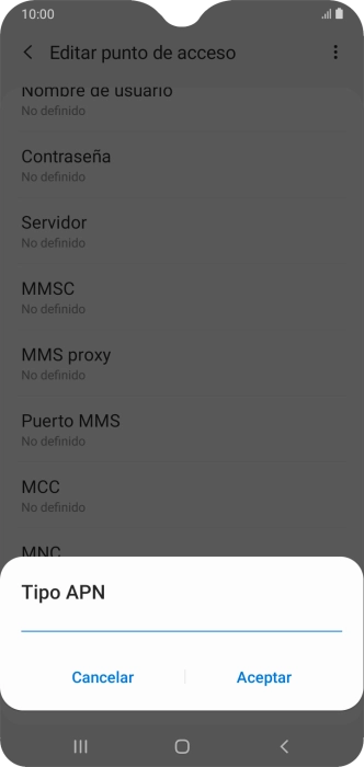 Introduce default y pulsa Aceptar. Introduce default y pulsa Aceptar.