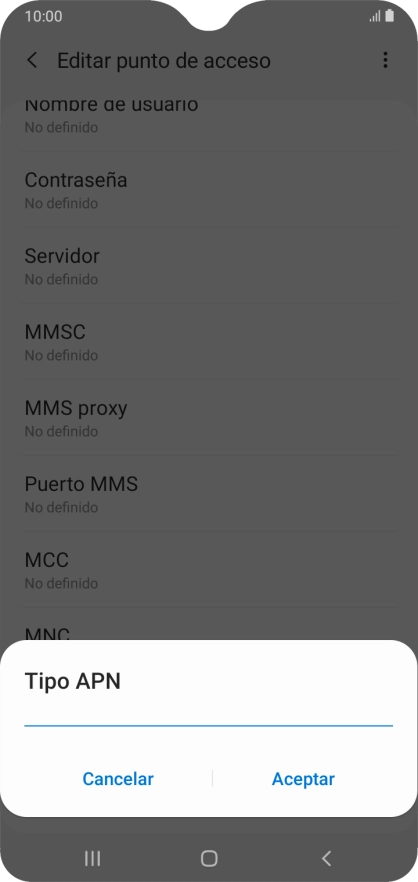 Introduce default y pulsa Aceptar. Introduce default y pulsa Aceptar.