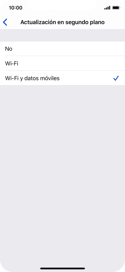 Para desactivar la actualización de apps en ejecución, pulsa No. Para desactivar la actualización de apps en ejecución, pulsa No.