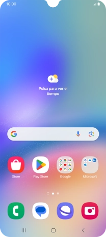 Desliza dos dedos hacia abajo desde la parte superior de la pantalla.