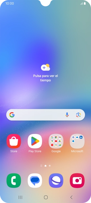 Desliza dos dedos hacia abajo desde la parte superior de la pantalla.