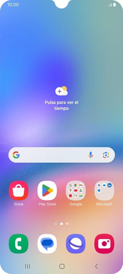 Desliza dos dedos hacia abajo desde la parte superior de la pantalla.