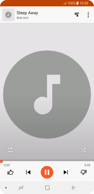 Pulsa la flecha hacia la derecha para ir al archivo de música siguiente. Pulsa la flecha hacia la derecha para ir al archivo de música siguiente.