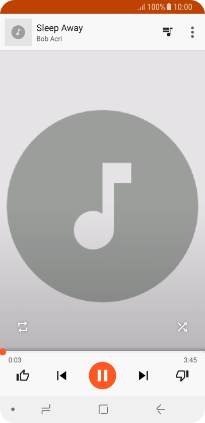 Pulsa la flecha hacia la derecha para ir al archivo de música siguiente. Pulsa la flecha hacia la derecha para ir al archivo de música siguiente.