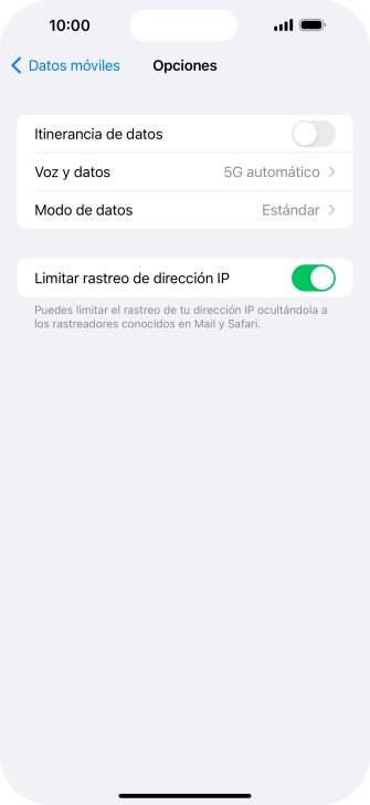 Pulsa Voz y datos.