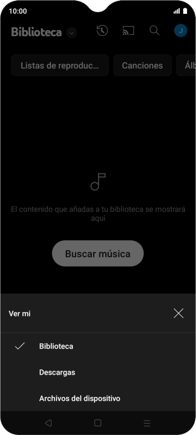 Pulsa una categoría y desplázate al archivo de música deseado. Pulsa una categoría y desplázate al archivo de música deseado.