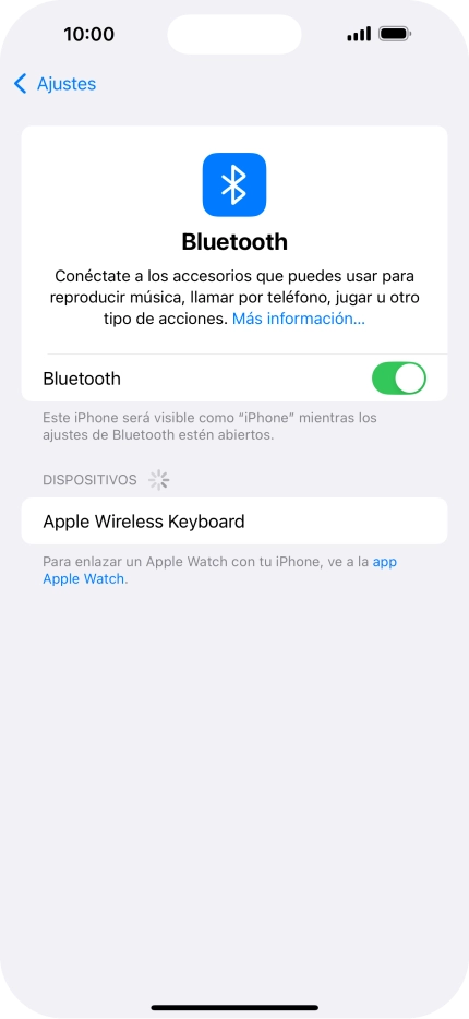 Pulsa el dispositivo Bluetooth deseado y sigue las indicaciones de la pantalla para vincular el dispositivo al teléfono. Pulsa el dispositivo Bluetooth deseado y sigue las indicaciones de la pantalla para vincular el dispositivo al teléfono.