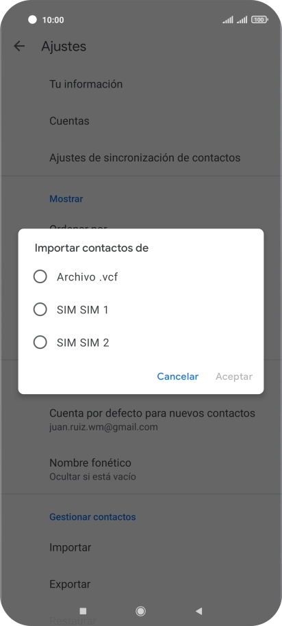 Pulsa la tarjeta SIM deseada. Pulsa la tarjeta SIM deseada.
