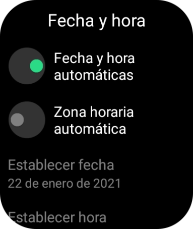 Pulsa Zona horaria automática para activar la función. Pulsa Zona horaria automática para activar la función.