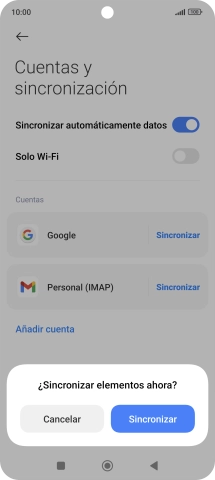 Si activas la función, pulsa Sincronizar. Si activas la función, pulsa Sincronizar.